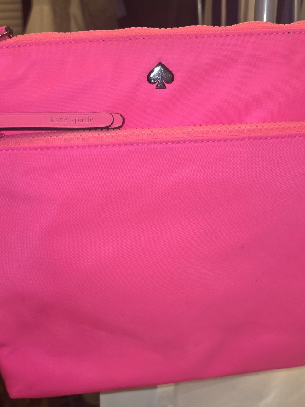 Kate Spade Hot Pink Nylon & Leather Zip-Top Women’s Crossbody